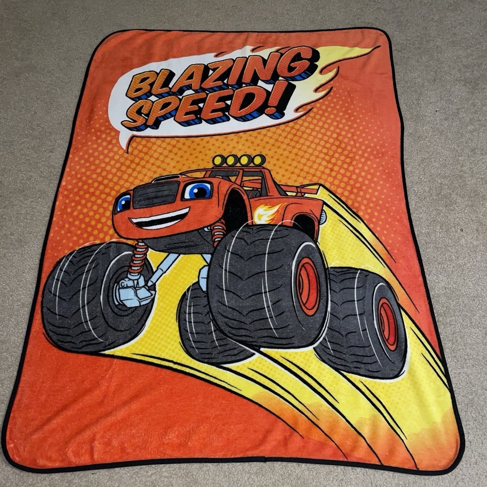 Nickelodeon Blaze and the Monster Machines Blazing Speed Orange Fleece Blanket